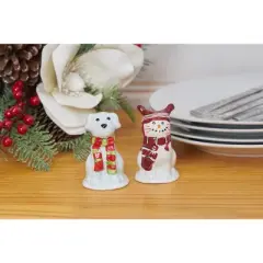 Gallerie II Christmas Dog/Cat Salt & Pepper Shakers Set of 2