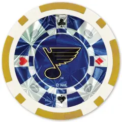 MasterPieces Casino Style 20 Piece 11.5 Gram Poker Chip Set NHL St. Louis Blues Silver Edition