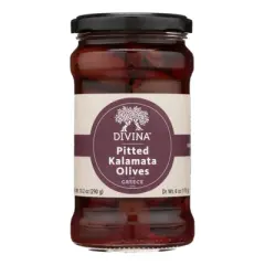 Divina Organic Pitted Kalamata Olives - Case of 6/6 oz