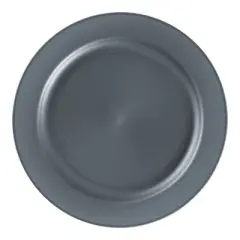 Smarty Had A Party 10" Charcoal Gray Plastic Dinner Plates - 120 pcs