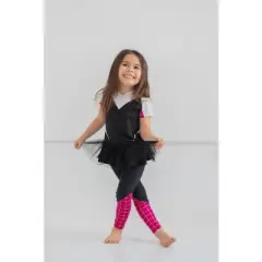 Marvel Avengers Spider-Man Spider-Gwen Captain America Miles Morales Girls Cosplay T-Shirt and Leggings Toddler to Little Kid