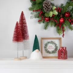 Northlight Pointy Hat Gnome Christmas Decoration - 8" - Dark Green and White