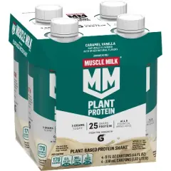 Muscle Milk Plant Caramel Vanilla Protein Shake - 44 fl oz