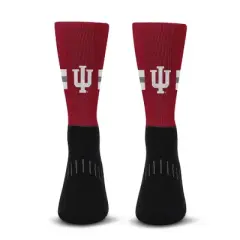 NCAA Indiana Hoosiers Streak Team Color Crew Socks - L