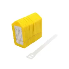 Unique Bargains Rectangle Shape Plastic Bag Name Label Luggage Tag 20 Pcs Yellow White