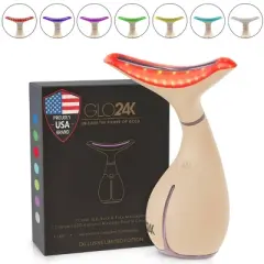 GLO24K 7 Color LED Neck and Face Beauty Device - Limited Edition