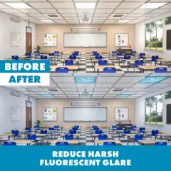 Educational Insights Mini Light Filters Tranquil Blue 2&rsquo; x 2&rsquo; 4-Pack, For Classrooms & Offices