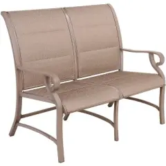 Aluminum Bench Chair with Streamlined Armrests for 2 Persons - Natural - WELLFOR