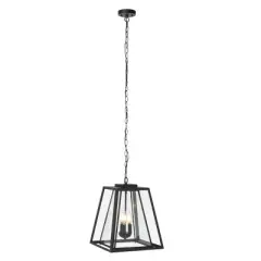 Rydler 13" Outdoor Pendant - PLT7028 - Black - Safavieh
