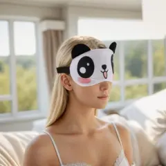 Soft Panda Eyes Sleep Mask Black White 1 Pc