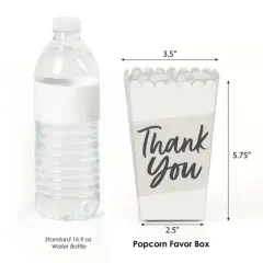 Big Dot of Happiness Champagne Elegantly Simple - Guest Party Favor Popcorn Treat Boxes - Set of 12