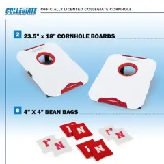 NCAA Nebraska Cornhuskers All-Weather Travel Cornhole Set