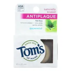 Tom's Of Maine Naturally Waxed Antiplaque Flat Floss Spearmint - Case of 6/32 yd