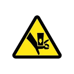 National Marker Hazard Labels; Graphic For Crush Hazard 4" Dia Adhesive Vinyl ISO444AP