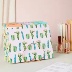 Best Paper Greetings 12 Pack Succulent 3 Tab File Folders, Letter Size, 1/3 Cut Tabs, 9.5x11.5 in