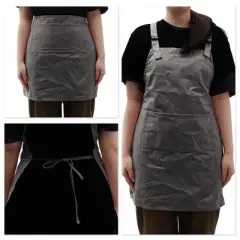 Unique Bargains Women's Men's Kitchen Apron with Headband 1 Set