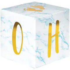 3ct Marble Baby Shower 'Oh Baby' Blocks Centerpieces Party D&eacute;cor and Accessories Blue