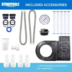 Swimline HYDROTOOLS Cartridge Pool Filter System with Connection Kit, 40 SQ FT, 1.5 HP Pump, 4500 GPH for Soft Sided Pools