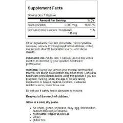 Jarrow Formulas, Inc. Vegan Biotin Ultra Strength 5,000 mcg 100 Veg Caps