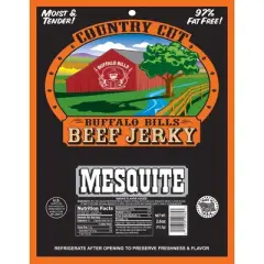 Buffalo Bills 2.6oz Mesquite Country Cut Beef Jerky - Six 2.6oz Packs