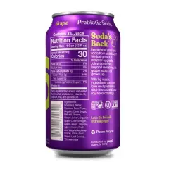 Poppi Grape Prebiotic Beverage - 12 fl oz Can