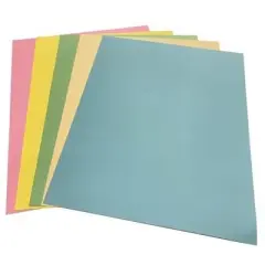 Hamilco Colored Cardstock Scrapbook Paper Vellum 67lb cover 8.5" x 11" Assorted Colors Card Stock 5 Colors - Total 50 Sheets