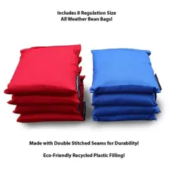 Driveway Games All Weather EZ Carry Portable Bean Bag Cornhole Game Set for Indoor and Outdoor Use with 2 Target Boards and 8 Bean Bags