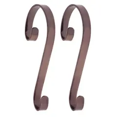 Haute Decor 2ct Scroll Christmas Stocking Holder Oil-Rubbed Bronze