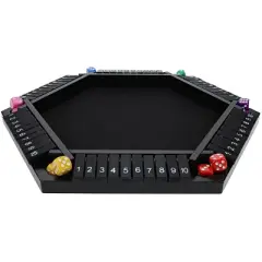 Pacific Shore Games 6 Player 14 in. Shut The Box Board Game, Wood