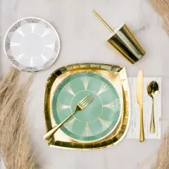 Jollity & Co. - The Gatz Sage Green Dinner Plates - Pack of 8 Paper Plates