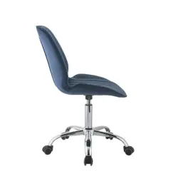 20" Muata Office Chair Twilight Blue Velvet/Chrome - Acme Furniture