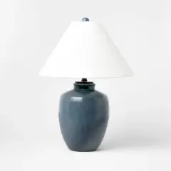 Large Ceramic Table Lamp Blue - Threshold&trade; designed with Studio McGee