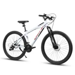 VASIP 27 Inch Mountain Bike 21 Speed, Suspension Fork, Aluminum Frame Disc Brake, Mountain biking for both men and women, White