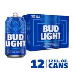 Bud Light American Lager Beer - 12pk/12 fl oz Cans