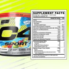 Cellucor C4 Sport Pre-Workout Powder - Hawaiian Punch Fruit Juicy Red - 8.9oz/20 Servings