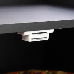 Acekool 2-Layer Bread Box, Modern Countertop Bread Storage with Fence Top, Transparent Door, Corner Bread Keeper, Black