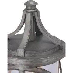 Progress Lighting, Morrison Collection, 1-Light Outdoor Post Lantern, Antique Pewter, Clear Glass Shade
