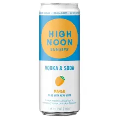 High Noon Sun Sips Mango Vodka Hard Seltzer - 4pk/355ml Cans