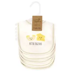 Touched by Nature Unisex Baby Organic Cotton Bibs, Better Together, One Size