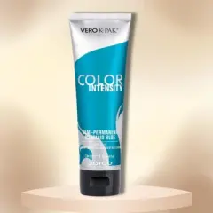 Joico Vero K-Pak Color Intensity Semi Permanent Hair Color | intensely concentrated pigments designed.- (Mermaid Blue)