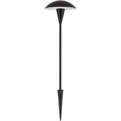 John Timberland Large Mushroom 18" High Black LED Path Lights Set of 4