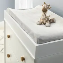 Velvet Spandex Changing Pad Cover - Light Gray - Cloud Island&trade;