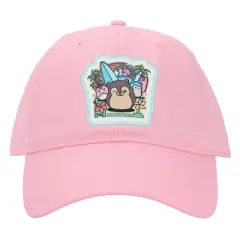 Squishmallows Beach Scene Cradle Pink Baseball Cap