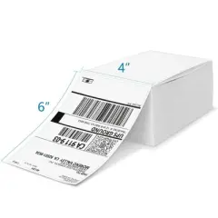 JADENS 4x6" Shipping Label Fanfold 500 Labels/Stack