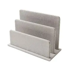 Martha Stewart 2-Compartment Linen File Sorter Gray (MS103B)