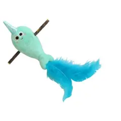 Mad Cat&reg; Narwhal With Catnip & Silvervine Cat Toy