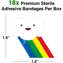 Gamago Rainbow Bandages | Set of 18 Individually Wrapped Self Adhesive Bandages