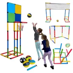 Funphix Build &lsquo;n&rsquo; Score Sports Set &ndash; Kids Sport Set Building Toy for Indoor Outdoor Play