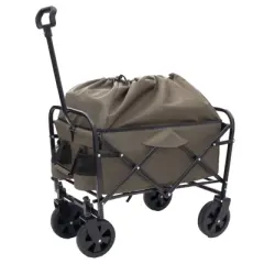 DSVIMOY Extention Collapsible Foldable Wagon Cart, Grocery Cart for for Camping Shopping Sports Gardeing Fishing, Green, 25.98"*17.32"*37.4"