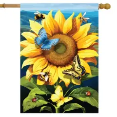 Briarwood Lane Summer House Flag 40x28 For Outdoor Sunflower Dance For Summer House Flag